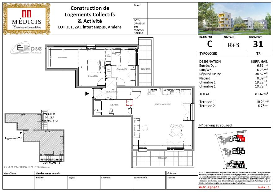 Immo80 – L'immobilier à Amiens et dans la Somme-Appartement T3 de 80.81m2 à vendre !